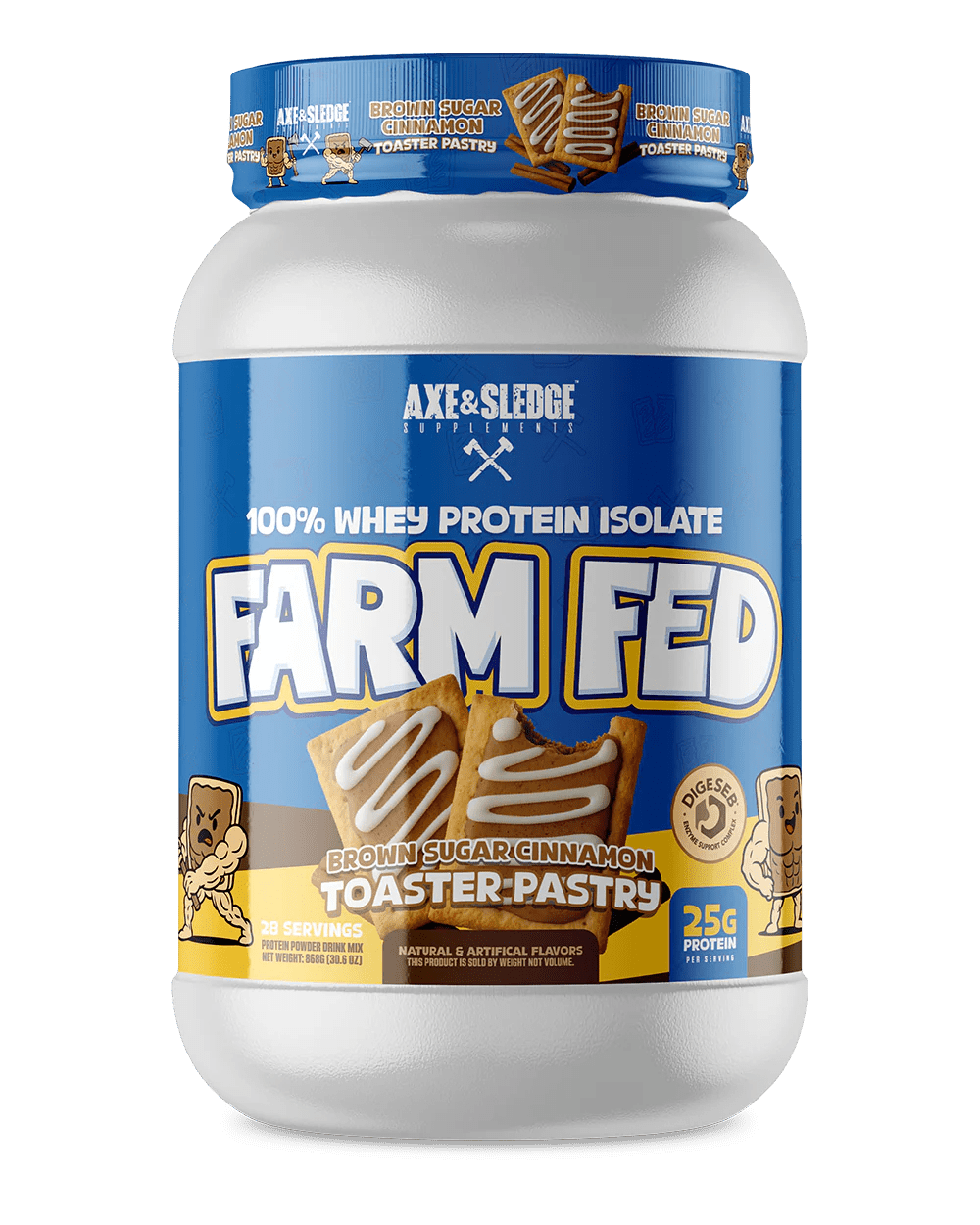 Axe & Sledge - Farm Fed - Brown Sugar Cinnamon Toaster Pastry 28serv - Protein - Animal Supps | Sports Nutrition & Supplement Store | Vineland, NJ
