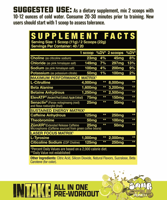 Axe & Sledge - Intake - Pre - Workout - Animal Supps | Sports Nutrition & Supplement Store | Vineland, NJ