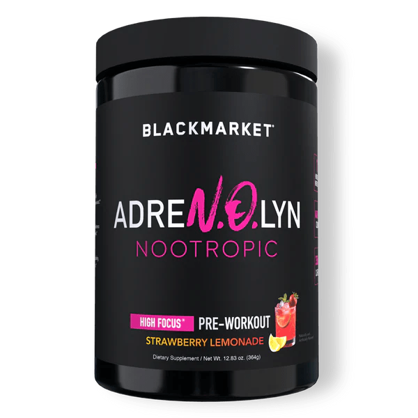 Black Market - AdreNOlyn Nootropic - Strawberry Lemonade 25serv - Pre - Workout - Animal Supps | Sports Nutrition & Supplement Store | Vineland, NJ