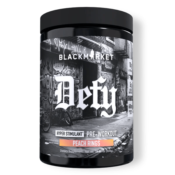 Black Market - DEFY - Peach Rings 20/40serv - Pre - Workout - Animal Supps | Sports Nutrition & Supplement Store | Vineland, NJ