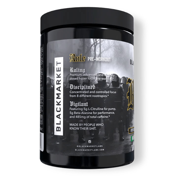 Black Market - RULE - Pre - Workout - Animal Supps | Sports Nutrition & Supplement Store | Vineland, NJ