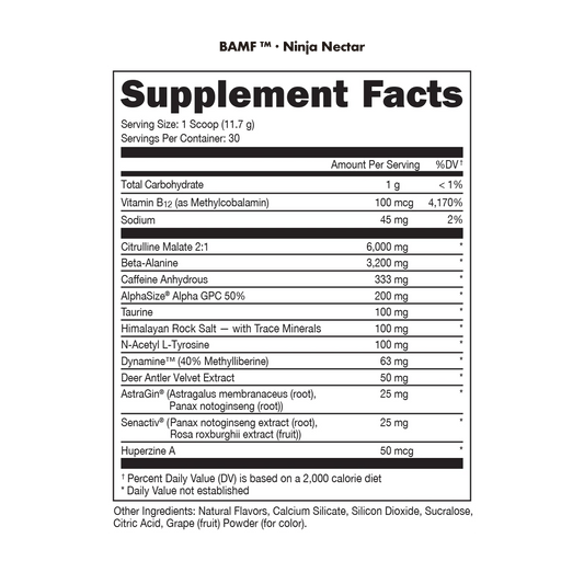 BuckedUp - BAMF High Stimulant Nootropic Pre - Workout - Pre - Workout - Animal Supps | Sports Nutrition & Supplement Store | Vineland, NJ
