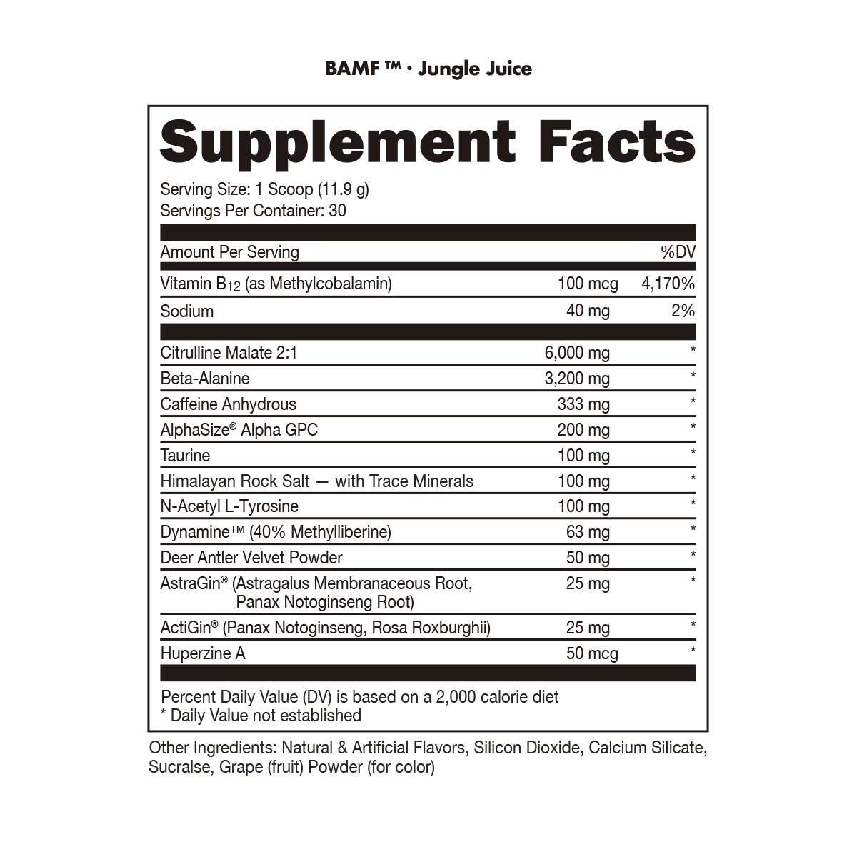 BuckedUp - BAMF High Stimulant Nootropic Pre - Workout - Pre - Workout - Animal Supps | Sports Nutrition & Supplement Store | Vineland, NJ