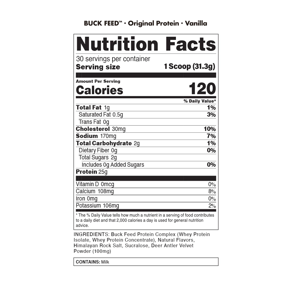 BuckedUp - BuckFeed Original Protein - Protein - Animal Supps | Sports Nutrition & Supplement Store | Vineland, NJ