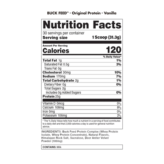 BuckedUp - BuckFeed Original Protein - Protein - Animal Supps | Sports Nutrition & Supplement Store | Vineland, NJ