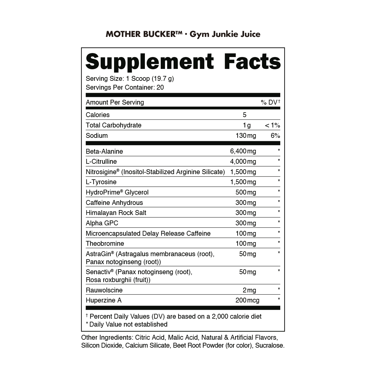 BuckedUp - Mother Bucker Pre - Workout - Pre - Workout - Animal Supps | Sports Nutrition & Supplement Store | Vineland, NJ