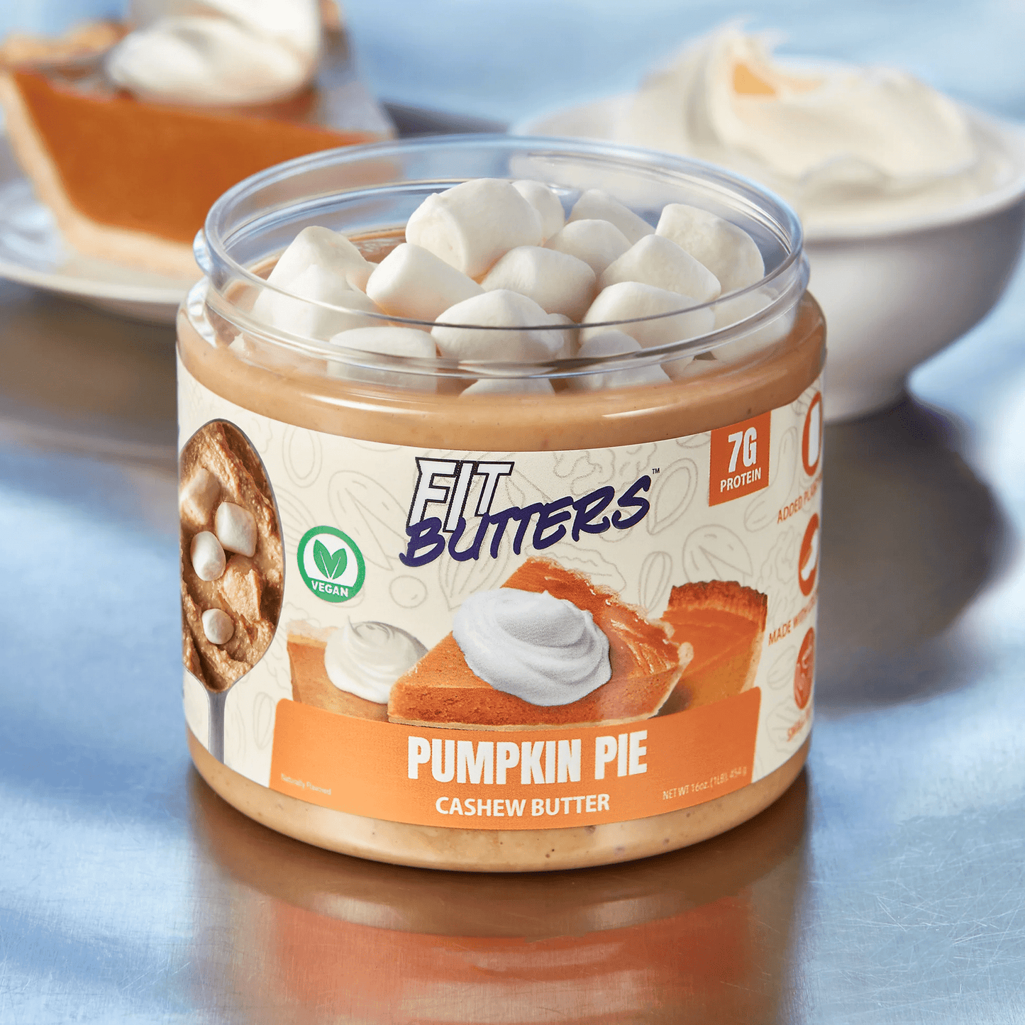 Fit Butters - Pumpkin Pie (Cashew Butter - Vegan) 16oz - Food/Snacks - Animal Supps | Sports Nutrition & Supplement Store | Vineland, NJ