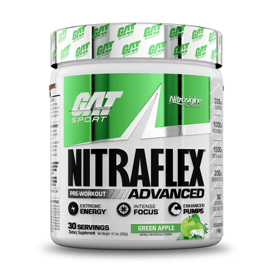 GAT - Nitraflex Advanced - Green Apple 30serv - Pre - Workout - Animal Supps | Sports Nutrition & Supplement Store | Vineland, NJ