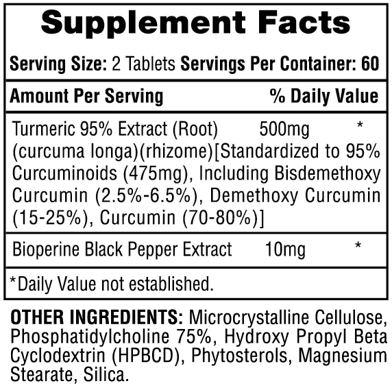 Hi - Tech Pharma - Turmeric 95® - 120ct - Herbal Supplement - Animal Supps | Supplement, Sports Nutrition, and Vitamin Shop | Vineland NJ