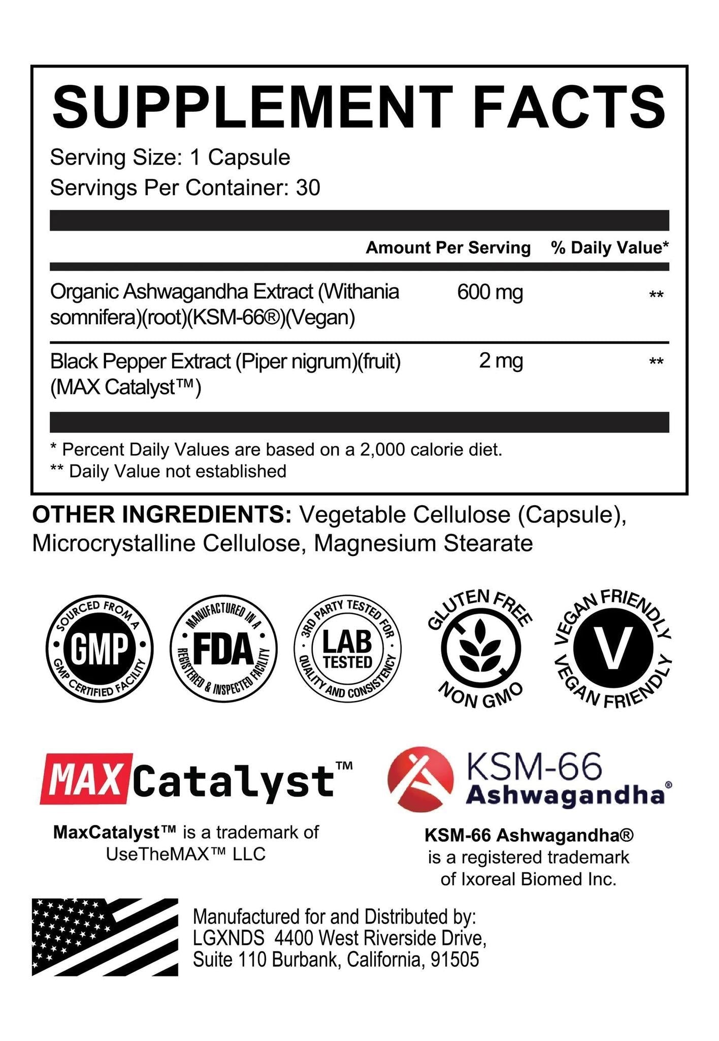 LGXNDS - Ashwagandha - 30serv - Creatine - Animal Supps | Supplement, Sports Nutrition, and Vitamin Shop | Vineland NJ