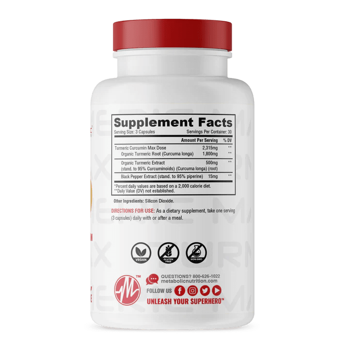 Metabolic Nutrition - Turmeric - 90ct - Herbal Supplement - Animal Supps | Sports Nutrition & Supplement Store | Vineland, NJ