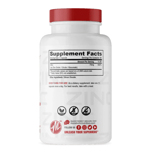 Metabolic Nutrition - Zinc - Zinc - Animal Supps | Sports Nutrition & Supplement Store | Vineland, NJ