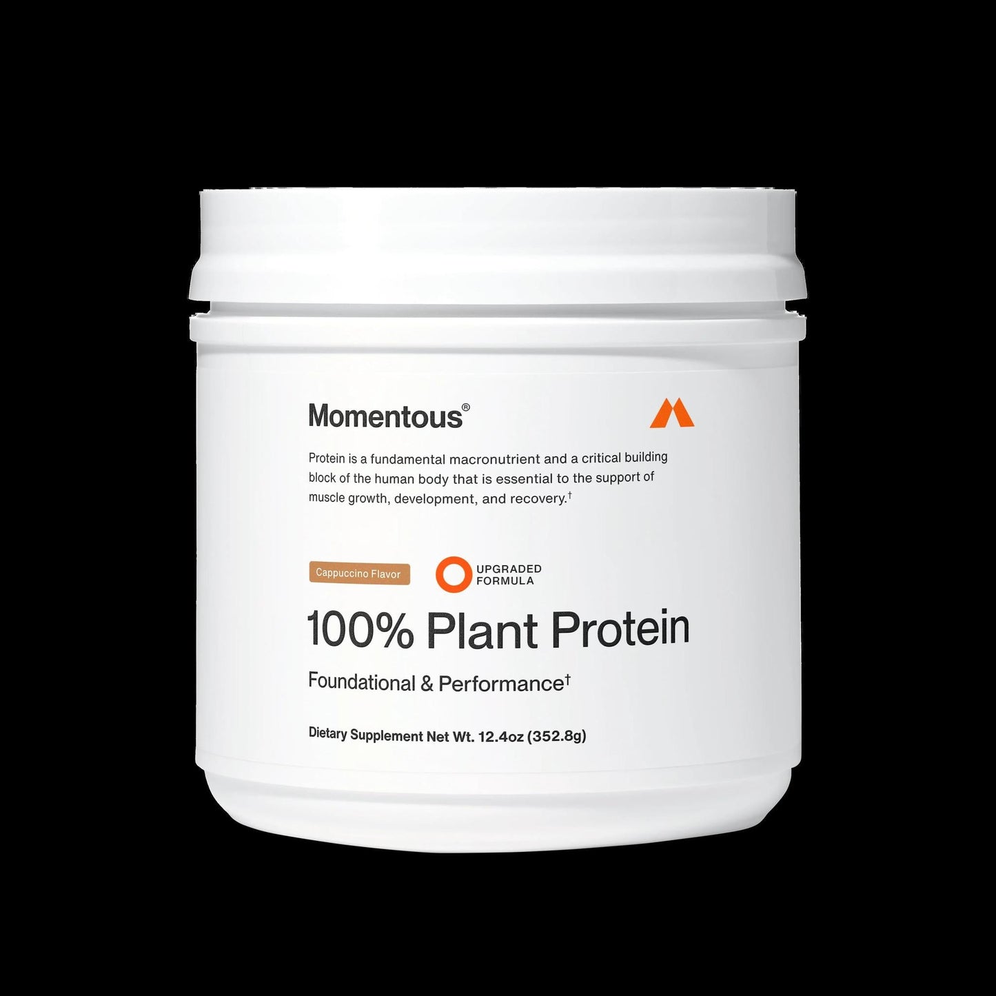 Momentous - 100% Plant Protein - Cappuccino 12Serv - Protein -Animal Supps | Supplement, Sports Nutrition, and Vitamin Shop | Vineland NJ