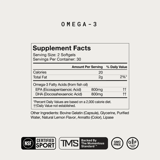 Momentous - Omega - 3 - 60ct - Vitamin & Mineral - Animal Supps | Supplement, Sports Nutrition, and Vitamin Shop | Vineland NJ