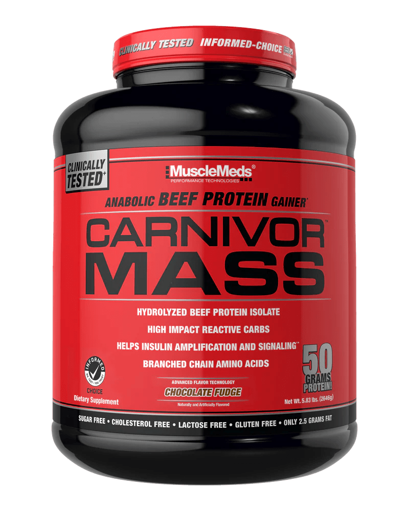 MuscleMeds - Carnivor Mass Gainer - Chocolate Fudge 6lb - Mass Gainer - Animal Supps | Sports Nutrition & Supplement Store | Vineland, NJ