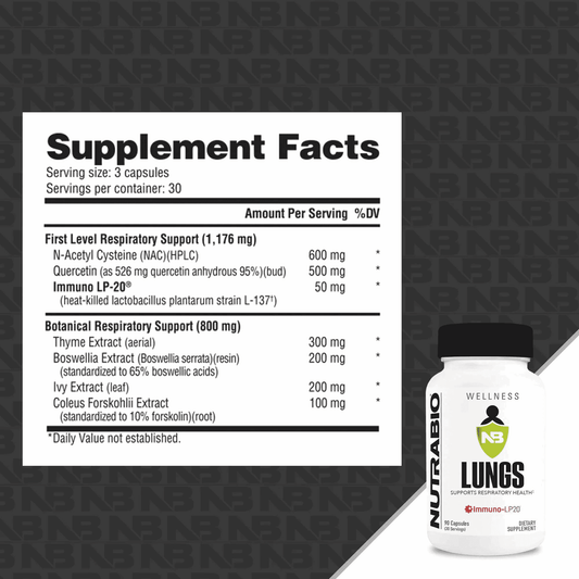 NutraBio - Lungs - 30serv - Respiratory Support - Animal Supps | Sports Nutrition & Supplement Store | Vineland, NJ