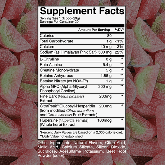 Raw – BUM Thuper Pump - Sour Watermelon - Non - Stim Pre Workout - Animal Supps | Sports Nutrition & Supplement Store | Vineland, NJ
