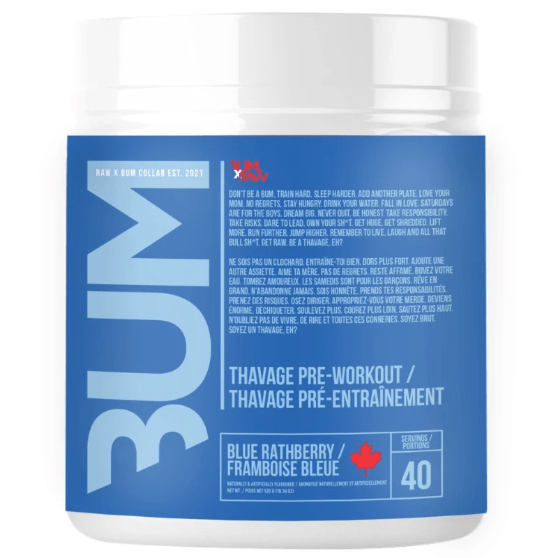 Raw - CBUM Thavage Pre - Workout - Blue (Ratheberry) Raspberry 20/40serv - Pre - Workout - Animal Supps | Sports Nutrition & Supplement Store | Vineland, NJ