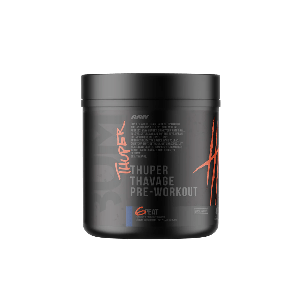 Raw - CBUM Thuper Thavage Pre - Workout - 6PEAT 20serv - Pre - Workout - Animal Supps | Sports Nutrition & Supplement Store | Vineland, NJ