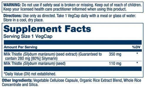 Solaray - Milk Thistle Seed Extract 350mg - Organ Support - Animal Supps | Sports Nutrition & Supplement Store | Vineland, NJ