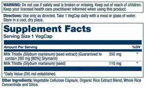 Solaray - Milk Thistle Seed Extract 350mg - Organ Support - Animal Supps | Sports Nutrition & Supplement Store | Vineland, NJ