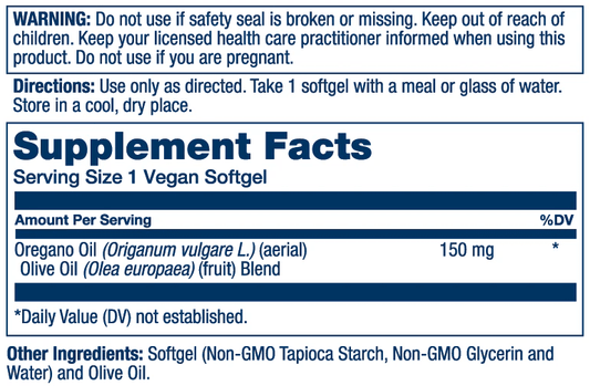 Solaray - Oil Of Oregano - 150mg 60ct - Herbal Supplement - Animal Supps | Sports Nutrition & Supplement Store | Vineland, NJ