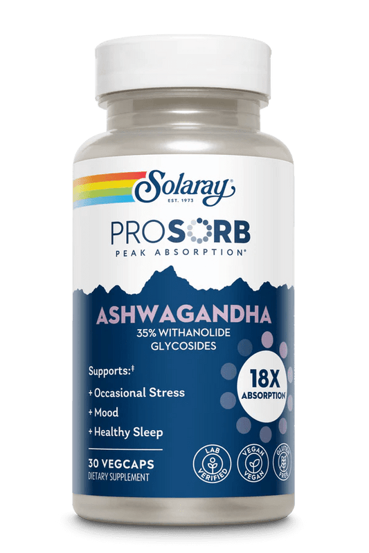 Solaray - ProSorb Ashwagandha 18x - 240mg 30ct - Herbal Supplement - Animal Supps | Supplement, Sports Nutrition, and Vitamin Shop | Vineland NJ