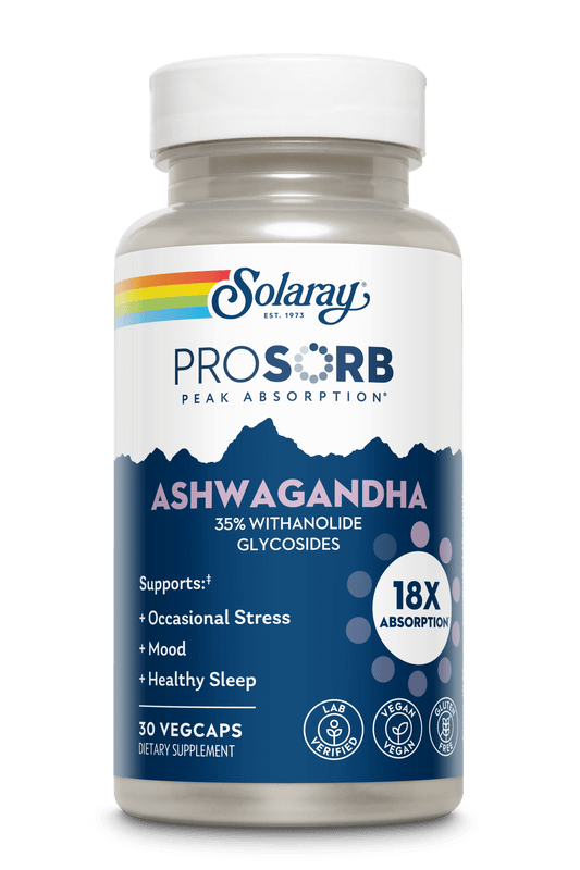 Solaray - ProSorb Ashwagandha 18X - Herbal Supplement - Animal Supps | Sports Nutrition & Supplement Store | Vineland, NJ