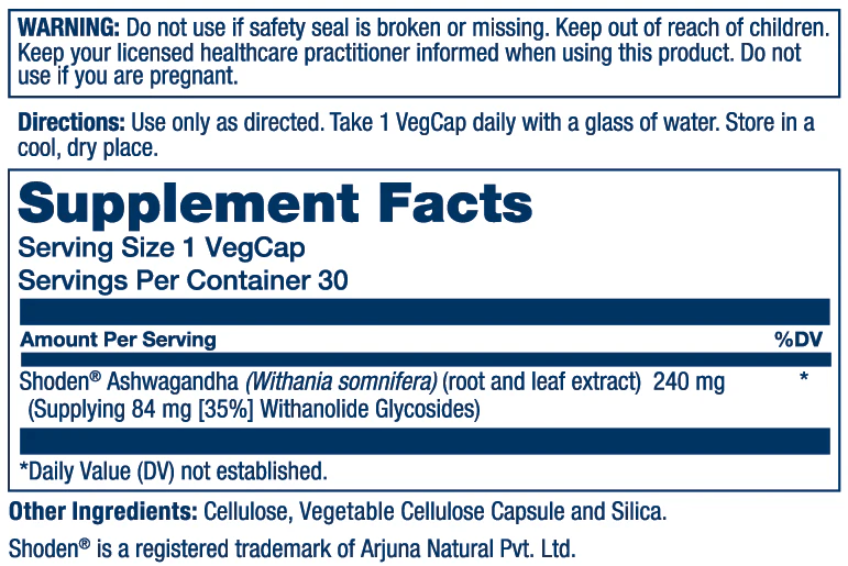 Solaray - ProSorb Ashwagandha 18X - Herbal Supplement - Animal Supps | Sports Nutrition & Supplement Store | Vineland, NJ