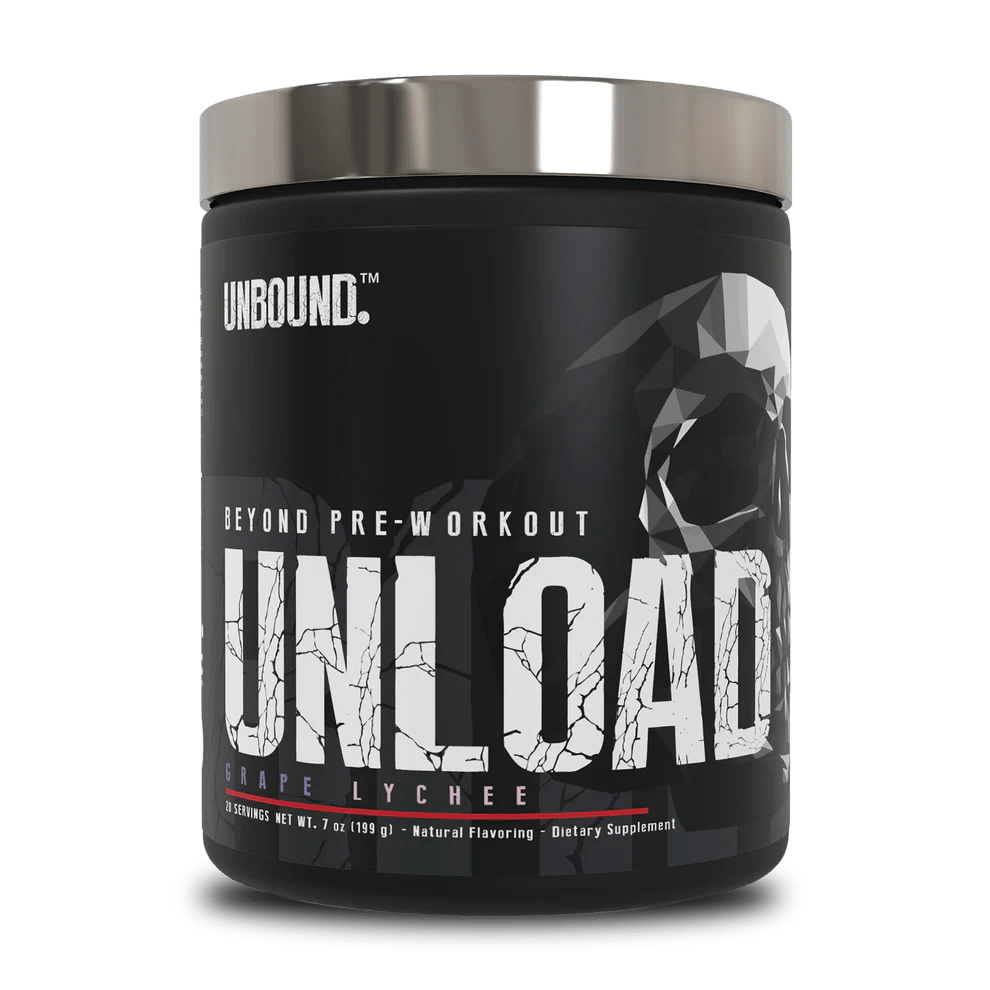 UNBOUND by NutraBio - Unload (Pre) - Grape Lychee 20serv - Pre - Workout - Animal Supps | Sports Nutrition & Supplement Store | Vineland, NJ