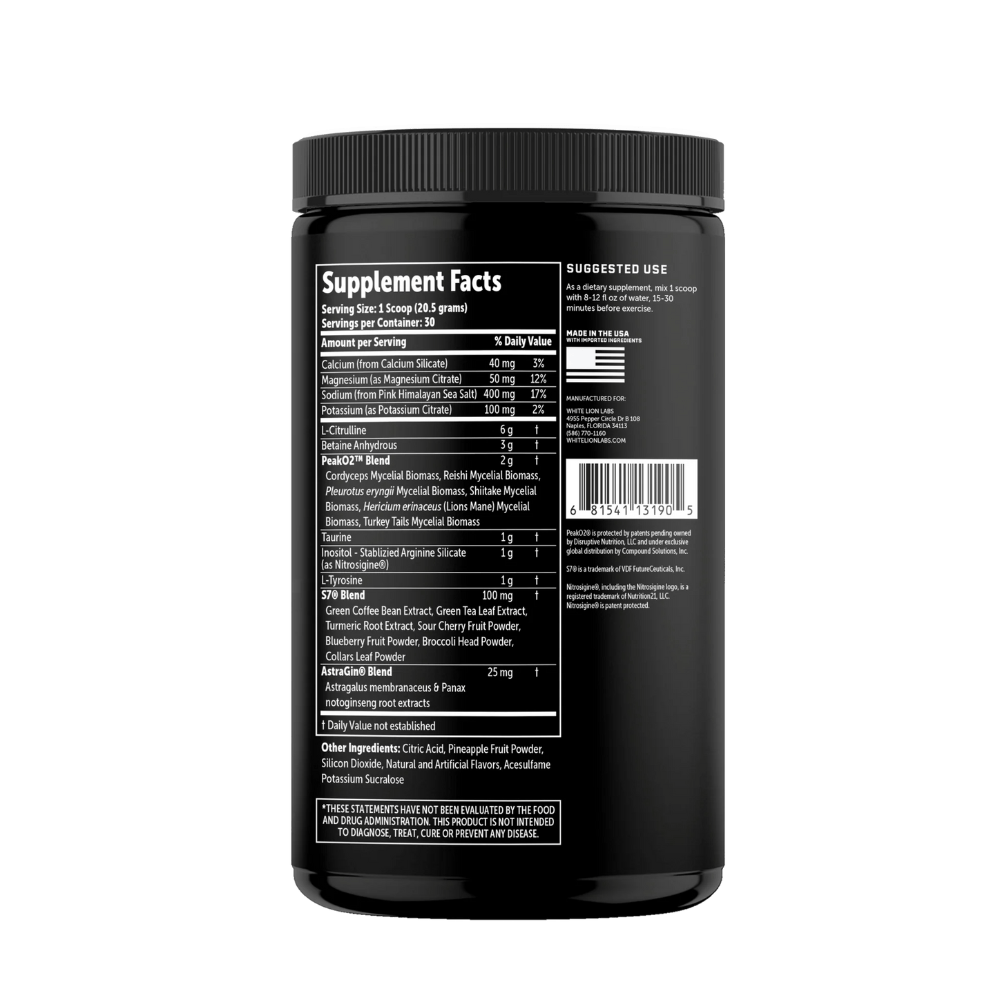 White Lion Labs - Non - Stim Pump Pre - Workout - Pre - Workout - Animal Supps | Sports Nutrition & Supplement Store | Vineland, NJ