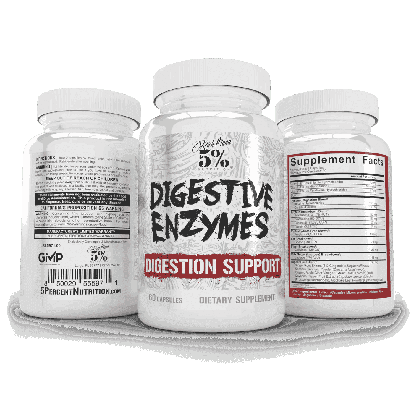 5% Nutrition - Digestive Enzymes - Digestive Enyzmes - Animal Supps | Sports Nutrition & Supplement Store | Vineland, NJ
