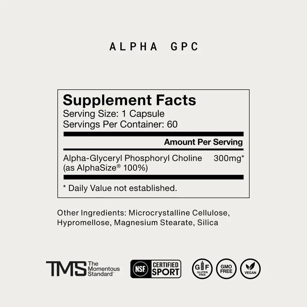 Alpha GPC - 60ct - Vitamin & Mineral -Animal Supps | Supplement, Sports Nutrition, and Vitamin Shop | Vineland NJ