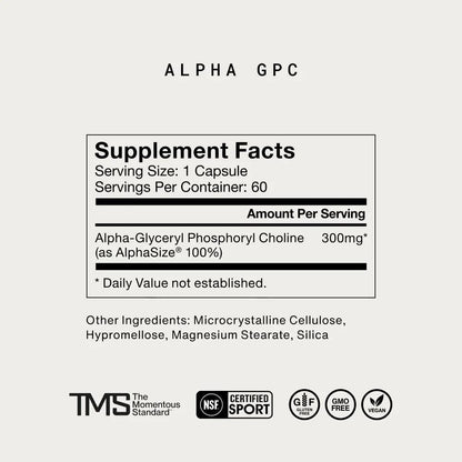 Alpha GPC - 60ct - Vitamin & Mineral -Animal Supps | Supplement, Sports Nutrition, and Vitamin Shop | Vineland NJ