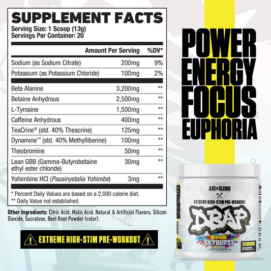 Axe & Sledge - DBAP Extreme Preworkout - Pre - Workout - Animal Supps | Sports Nutrition & Supplement Store | Vineland, NJ
