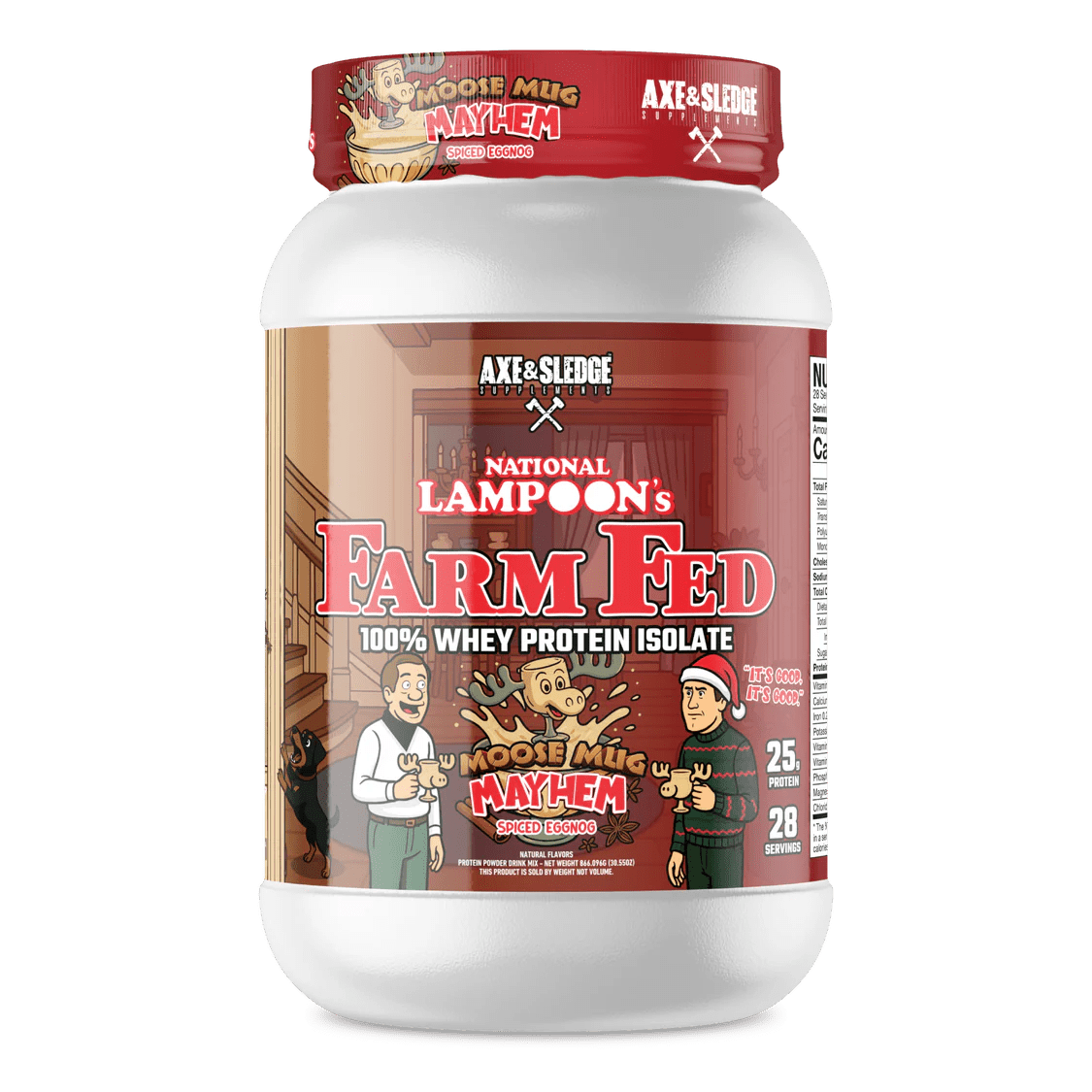 Axe & Sledge - Farm Fed - National Lampoon's Moose Mug Mayhem (Spiced Eggnog) 28serv - Protein - Animal Supps | Sports Nutrition & Supplement Store | Vineland, NJ