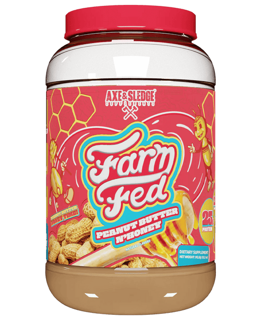 Axe & Sledge - Farm Fed - Peanut Butter N' Honey 28serv - Protein - Animal Supps | Sports Nutrition & Supplement Store | Vineland, NJ