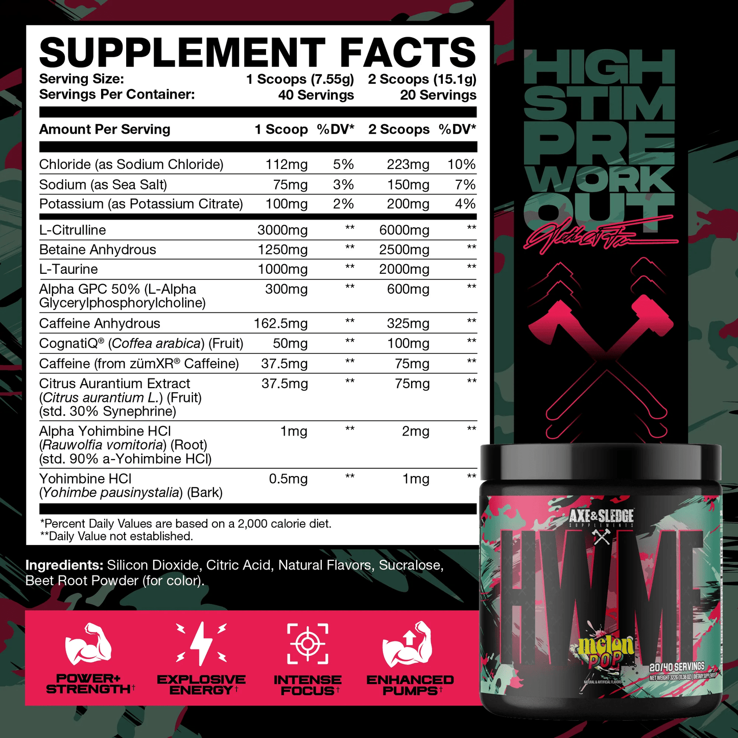 Axe & Sledge - HWMF Pre - Workout - Blue Colada - Pre - Workout - Animal Supps | Sports Nutrition & Supplement Store | Vineland, NJ