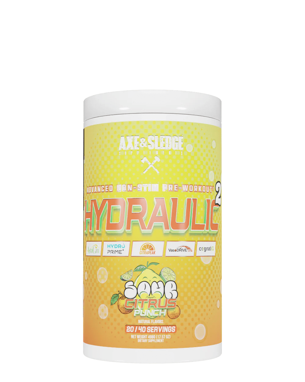 Axe & Sledge - Hydraulic V2 - Sour Citrus Punch 20/40serv - Pre - Workout - Animal Supps | Sports Nutrition & Supplement Store | Vineland, NJ