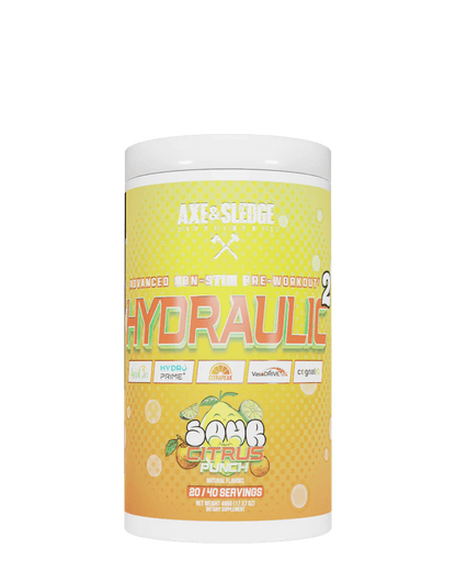 Axe & Sledge - Hydraulic V2 - Sour Citrus Punch 20/40serv - Pre - Workout - Animal Supps | Sports Nutrition & Supplement Store | Vineland, NJ