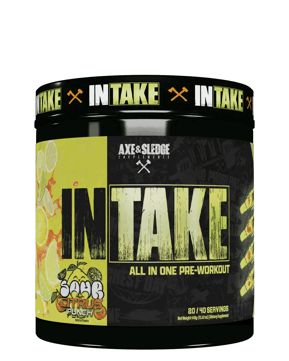 Axe & Sledge - Intake - Sour Citrus Punch 20/40serv - Pre - Workout - Animal Supps | Sports Nutrition & Supplement Store | Vineland, NJ