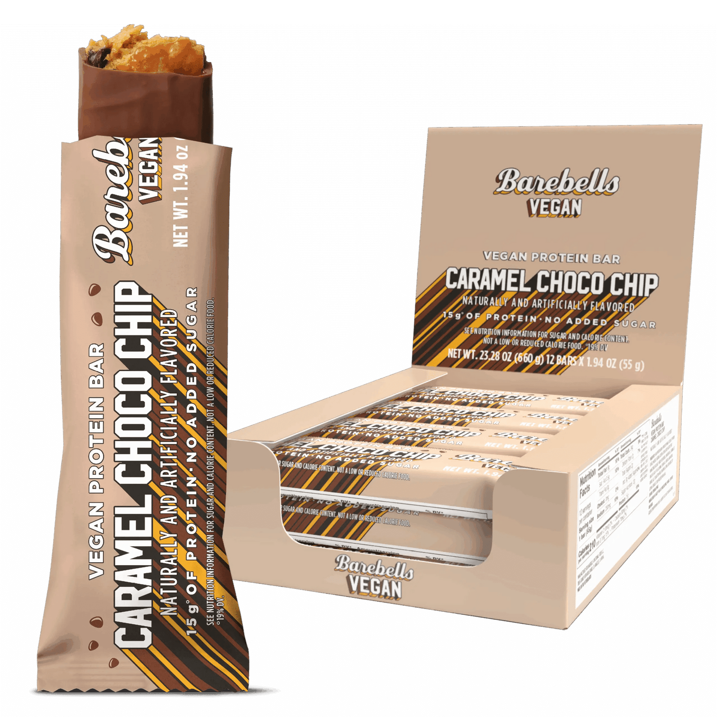 Barebells - Protein Bar - Vegan Caramel Choco Chip Single - Food/Snacks - Animal Supps | Sports Nutrition & Supplement Store | Vineland, NJ