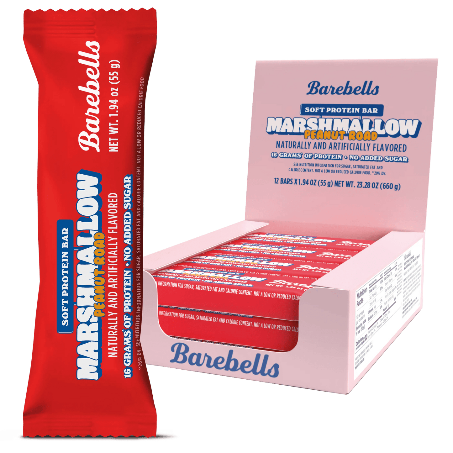 Barebells - Soft Protein Bar - Marshmallow Peanut Road Single - Food/Snacks - Animal Supps | Sports Nutrition & Supplement Store | Vineland, NJ