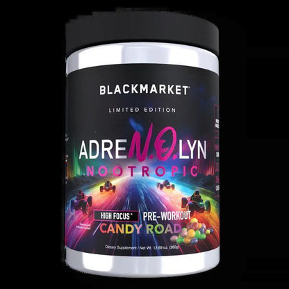 Black Market - AdreNOlyn Nootropic - Candy Road Limited Edition 25serv - Pre - Workout - Animal Supps | Supplement, Sports Nutrition, and Vitamin Shop | Vineland NJ