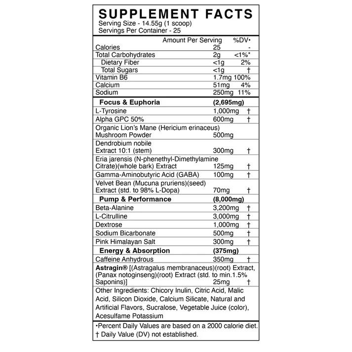 Black Market - AdreNOlyn Nootropic - Peach Rings 25serv - Pre - Workout - Animal Supps | Sports Nutrition & Supplement Store | Vineland, NJ