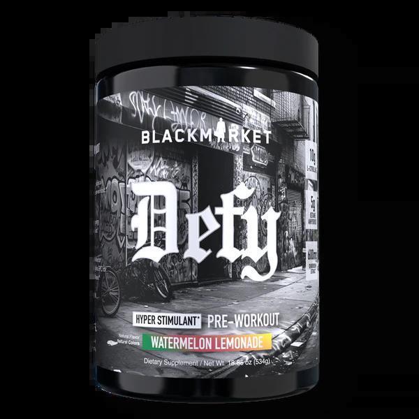 Black Market - DEFY - Watermelon Lemonade 20/40serv - Pre - Workout - Animal Supps | Supplement, Sports Nutrition, and Vitamin Shop | Vineland NJ