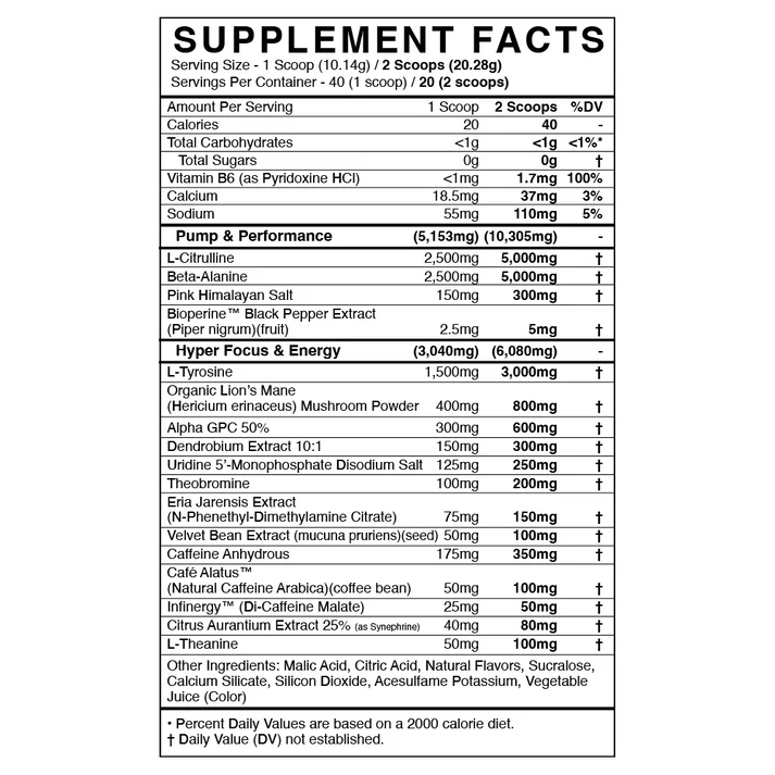 Black Market - RULE - Razz Mango Sherbert 20/40serv - Pre - Workout - Animal Supps | Sports Nutrition & Supplement Store | Vineland, NJ