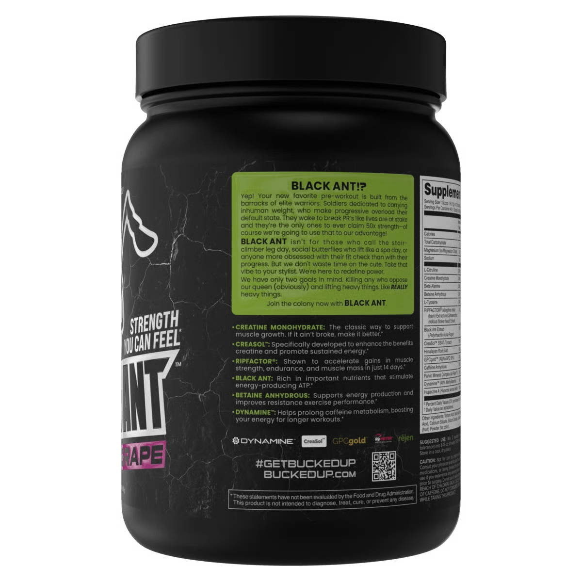 Bucked Up - Black Ant Pre - Citrus - Pre - Workout - Animal Supps | Sports Nutrition & Supplement Store | Vineland, NJ
