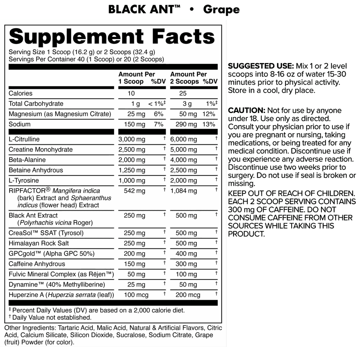 Bucked Up - Black Ant Pre - Citrus - Pre - Workout - Animal Supps | Sports Nutrition & Supplement Store | Vineland, NJ