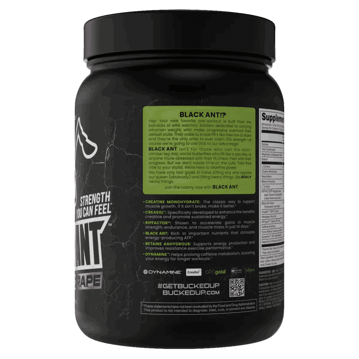 Bucked Up - Black Ant Pre - Citrus - Pre - Workout - Animal Supps | Sports Nutrition & Supplement Store | Vineland, NJ